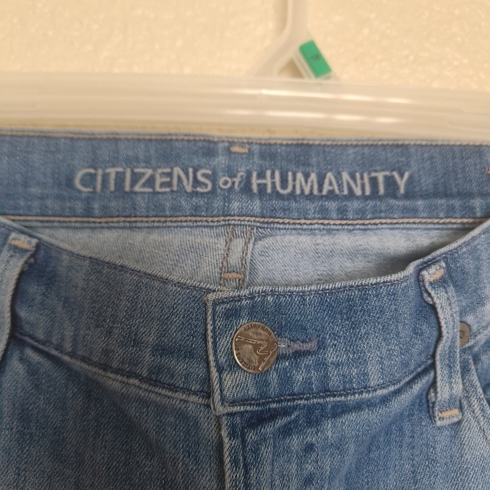 Citizens of Humanity By Jerome Dahan Straight Leg Cuffed Jean Size 27 Light Wash - Picture 7 of 14
